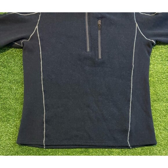 kuhl 1/4 zip mens medium blue interceptr breathable lighweight pockets hiking 29 - Picture 5 of 11